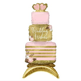 ウェディング バルーン ケーキ 自立する風船 結婚式 三段ケーキ お祝い 披露宴 二次会 前撮り 結婚式装飾 フォトブース 風船 1000円ポッキリ あす楽 送料無料 プレゼント ギフト