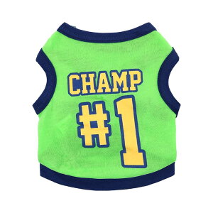 犬服 犬の服 春夏用 タンクトップ 通気性 CHAMP印字 タンクトップ 薄手 プチプラ 格安 パピー チワワ トイプードル 柴犬 フレンチブルドッグ ポメラニアン ダックス ヨーキー パグ シーズー シ