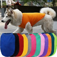 犬服 春 夏 (XS〜5XLまで9サイズ展開) 犬の服 夏用 タンクトップ 無地 Tシャツ シンプル 涼しい 通気 ノ…