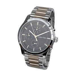 カルバンクライン 腕時計 メンズ CALVIN KLEIN ブラック文字盤 シルバー/ローズゴールド ステンレススチール クォーツ 25200210