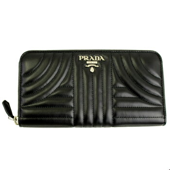【新品】【PRADA】プラダラウンドファスナー長財布キルティングレザーブラック1ML506SOFTCALFIMPUNNERO