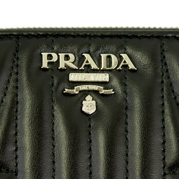 【新品】【PRADA】プラダラウンドファスナー長財布キルティングレザーブラック1ML506SOFTCALFIMPUNNERO