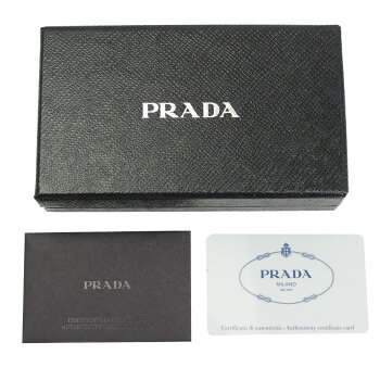 プラダ財布レザーブラック1ML506PRADAラウンドファスナー長財布エティケットブラック×ライトブルー1ML5062BMUF0OK0
