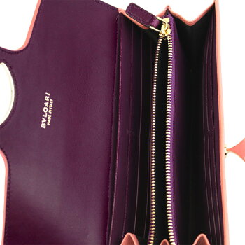 【新品】【BVLGARI】ブルガリフラップ長財布ディーヴァドリームピンク系レザー285501