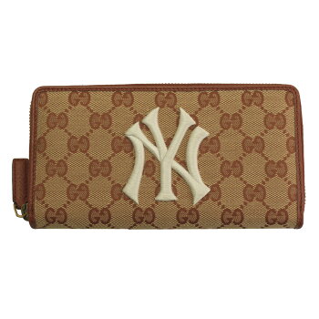 グッチ財布547791GUCCIラウンドファスナー長財布NewYorkYankeesパッチGGキャンバス5477919Y9ET9573