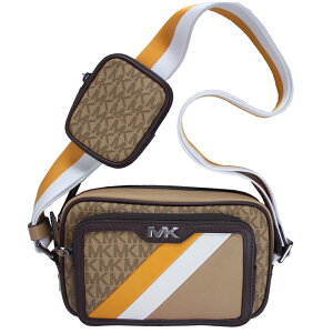 �}�C�P���R�[�X �o�b�O ���f�B�[�X MICHAEL KORS �V�����_�[�o�b�O �����B���g�� MK�V�O�l�`���[ �X�g���C�v �J�����o�b�O �~�j�|�[�`�t�� �΂ߊ|�� 37F4LRVC0L GOLDEN ROD
