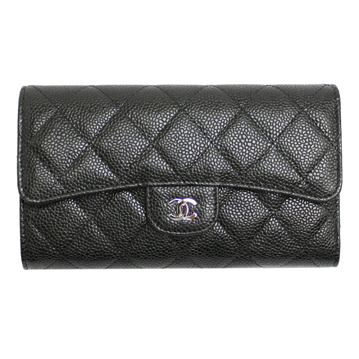 楽天市場】【新品】 【CHANEL】 シャネル 三つ折り長財布 キャビア  