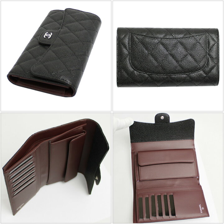 楽天市場】【新品】 【CHANEL】 シャネル 三つ折り長財布 キャビア  