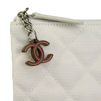 【新品】16/17クルーズ【CHANEL】シャネルCUBAクラッチポーチホワイト系マルチカラーキャンバスA82603Y25542MC661
