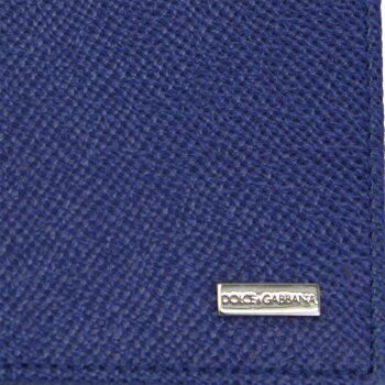 ドルチェ&ガッバーナ財布BP0457DOLCE&GABBANA二つ折り財布メンズレザーブルー系内側スカル柄BP0457B100180525