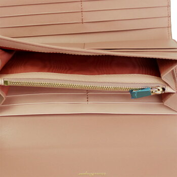 【新品】【FERRAGAMO】フェラガモ三つ折り長財布ヴァラ・リボンレザーANTIQUEROSEピンク系22D32406947092018-19秋冬新作