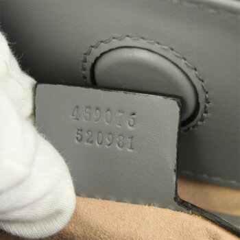 グッチバッグ459076GUCCI2WAYハンド/ショルダーバッグニムフェアレザートップハンドルバッグバンブーグレー459076DVU1G1767