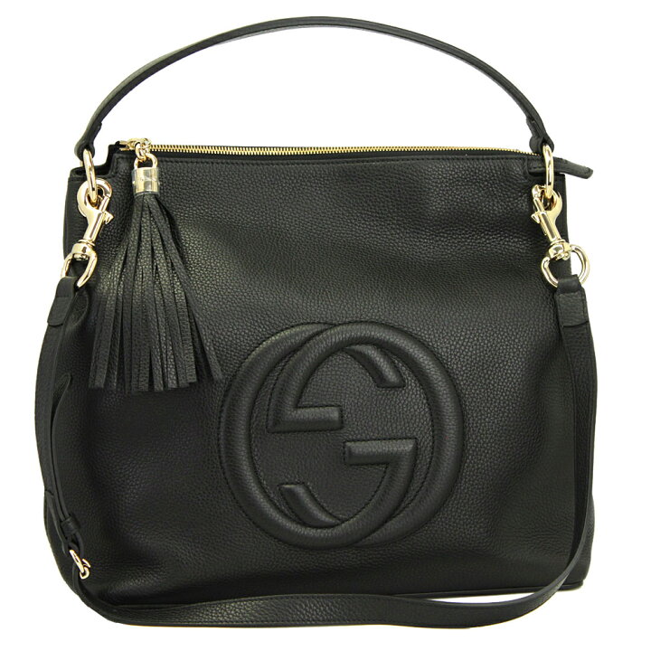 楽天市場】グッチ バッグ レザー ブラック 536194 GUCCI ハンド 