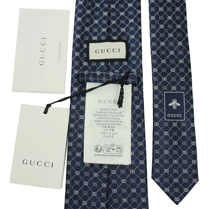楽天市場】グッチ ネクタイ GUCCI シルク100% インターロッキングG柄 