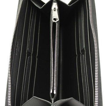 【新品】【GIVENCHY】ジバンシーラウンドファスナー長財布ロゴワッペンブラックレザーBC06340544