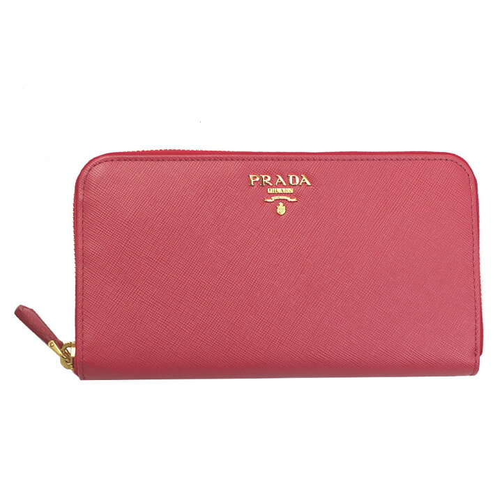 楽天市場】プラダ 財布 ピンク 1M0506 PRADA ラウンドファスナー長財布 