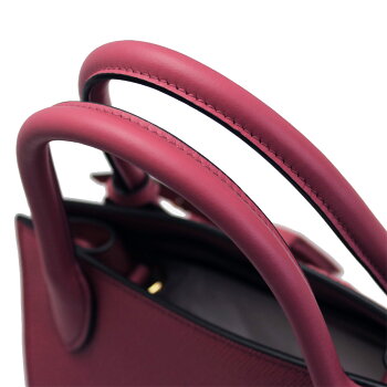 プラダバッグ1BA156PRADAモノクロームバッグハンドバッグショルダーバッグ型押しレザーローズピンクミラー付きチャーム1BA1562ERXF0BQT