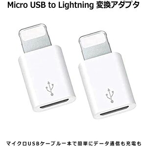 �y2�Z�b�g�zMicro USB to Lightning �ϊ��A�_�v�^ �}���[�d�ƃf�[�^�`�� �~�j�T�C�Y �}�C�N��USB �ϊ��p�A�_�v�^�[ iPhone 12/11Pro MAX / 11Pro / 11 / Xs/Xs �Ή�