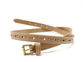 JABEZ CLIFF【ジャベツクリフ】LONG SADDLE LEATHER BELT 20HOLE *TAN