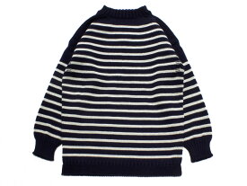 GUERNSEY WOOLLENS【ガンジーウーレンズ】GUERNSEY TRADITIONAL BORDER *NAVY/IVORY