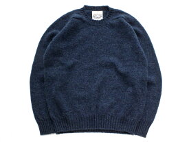 JAMIESON'S KNITWEAR【ジャミーソンズ ニットウェア】PLAIN SADDLE SHOULDER CREW NECK *ATLANTIC