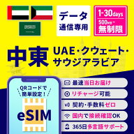 eSIM 中東3ヵ国 UAE サウジアラビア クウェート 無制限 1日間 3日間 5日間 7日間 10日間 15日間 30日間 …