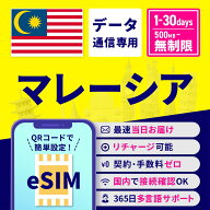 【夏旅応援★特別還元】eSIM マレーシア マレーシアeSIM マレーシア用eSIM 無制限 1日間 3日間 5日間 7日…