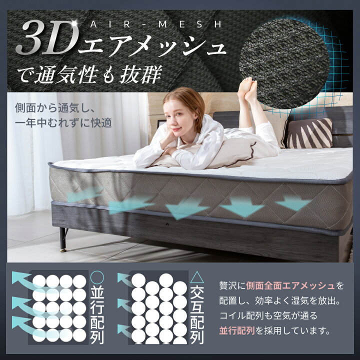 未使用新品】価格相談受付けます/セミダブルコイルマットレス 定価76,998円