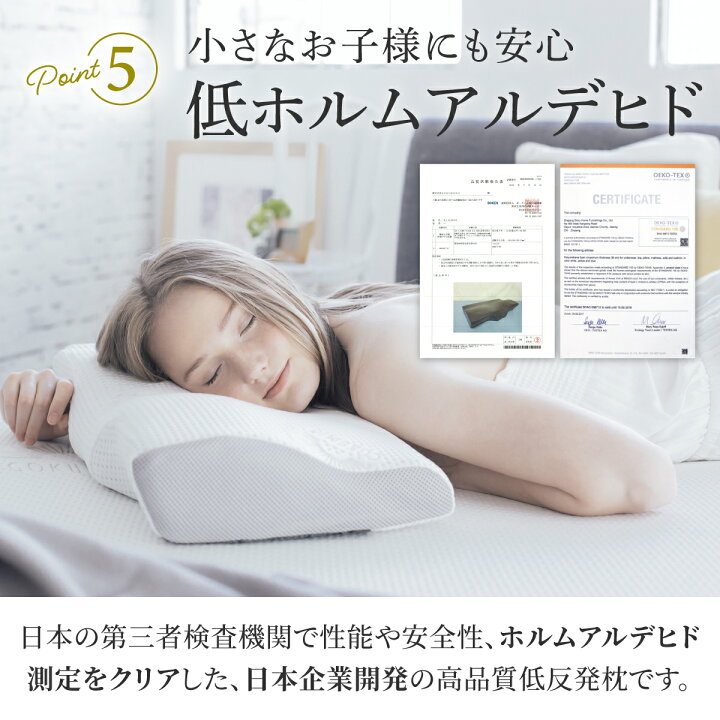 楽天市場】【楽天1位】 GOKUMIN 枕 プレミアム 低反発枕 まくら 4段階 低反発枕です！