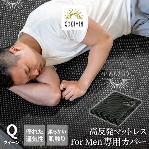 【送料無料】GOKUMIN 高反発マットレス MQM-01専用カバー クイーン 男性用 抗菌 防臭 新生活 ギフト