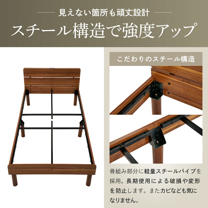 楽天市場】【楽天1位】 ベッドフレーム すのこ コンフォートバンブー 