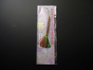 携帯ストラップ/白檀 御数珠ストラップ(緑紐)(妙法)