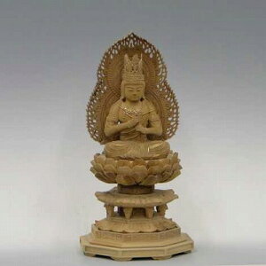 仏像・本尊大日如来像 2.5寸 総白檀 金泥書付きーRYH