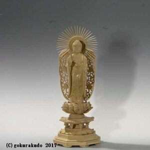 仏像阿弥陀如来(西本願寺用) 4.0寸総柘植(つげ)