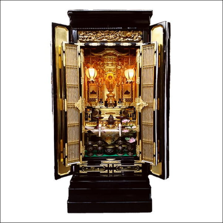 楽天市場】金仏壇 聖 18号胴長 真宗（西）浄土真宗本願寺派用高級仏具  