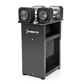 Ironmaster クイックロックダンベル68kgセット＋ラック・バリューセット ダンベルセット 2個セット 筋トレ グッズ トレーニング器具 自宅トレ ホームジム 家トレ 重量可変式 プレートローディング 緩まない アイアンマスター