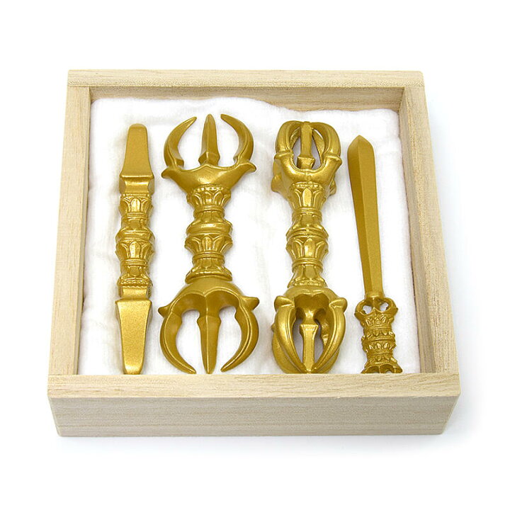 楽天市場】【密教法具／寺院用仏具】金属製「独鈷 三鈷 五鈷 宝剣 4点 