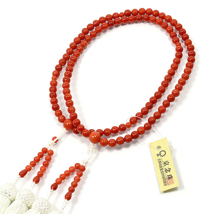 楽天市場】【数珠】女性用本式数珠『本珊瑚（さんご）』※完全限定品※8 