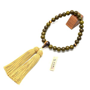 【数珠-Juzz】『生命の樹-虎目石』◆ジェンダーフリー数珠(男女共通数珠)27玉【正絹頭付き房】【京念珠】八宗用数珠 片手数珠 京都数珠 男女兼用数珠 木の数珠 きれい 限定数珠 天然石数