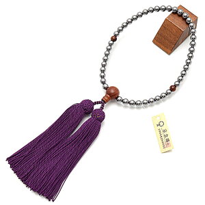 【数珠】『テラヘルツ-紫檀仕立て』◆天然木を使用したお数珠◆6ミリ玉女性用数珠【京念珠】(正絹房仕様)女性用略式数珠 八宗用数珠 片手数珠 京都 木製数珠 木の数珠 先祖供養 全宗旨