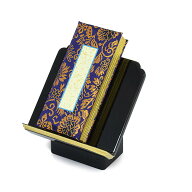 【過去帳セット】過去帳 過去帳台セット【過去帳 4寸サイズ（長さ12cm・金襴仕様）×過去帳台 3寸5分（高…
