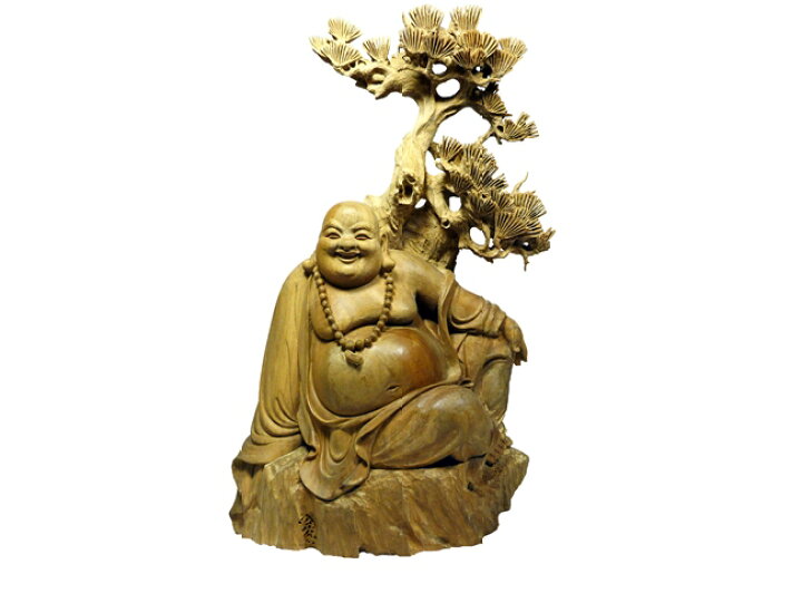 楽天市場】【仏像】布袋様（白檀製）※完全限定生産品3寸（高さ約22cm 