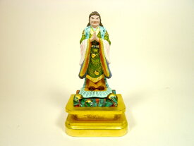 【仏像】鬼子母神 2寸8分（鬼面型）日本製-極彩色仕上げ 日蓮宗仏像 お仏像