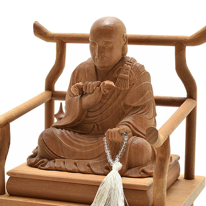 楽天市場】【仏像】弘法大師像 2寸3分（高さ約17.5cm）インド白檀製 