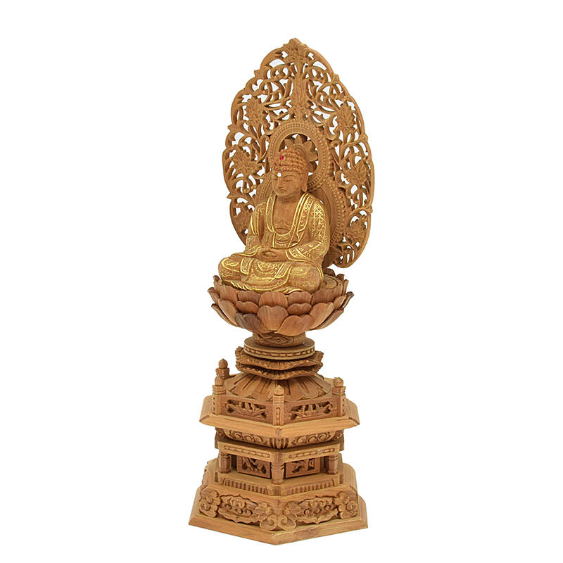 楽天市場】【仏像】木製仏像「釈迦陀如来」2寸（高さ26.5cm) 香木材