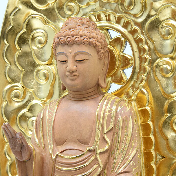 楽天市場】【仏像】白檀仏像「阿弥陀如来」日本製 仏師作 立像6寸（総 
