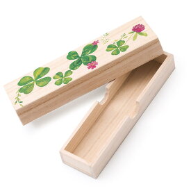【ポイント10倍 エントリーで】【線香入れ】木製 「幸福のクローバー お線香入れ」※箱入り◆ドリパージュ加飾仕様【日本製】【木製品／手作り品／当店限定品】収納j箱 線香差し 仏具 現代仏具 贈答品 記念品 粗供養品 法事お返し doripasenkou