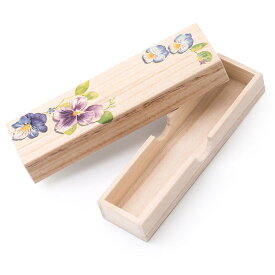 【ポイント10倍 エントリーで】【線香入れ】木製 「パンジー お線香入れ」※箱入り◆ドリパージュ加飾仕様【日本製】【木製品／手作り品／当店限定品】収納j箱 線香差し 仏具 木製 現代仏具 贈答品 記念品 粗供養品 法事お返し doripasenkou