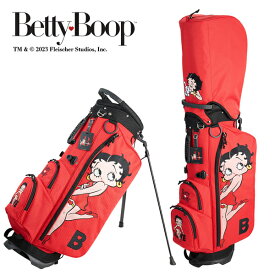 Betty Boop(TM)/ベティー ブープ(TM) スタンドバッグ レッド OCB0004 キャディバッグ ゴルフバッグ ギフト コンペ 賞品 キャラクター グッズ HTCゴルフ ホクシン交易