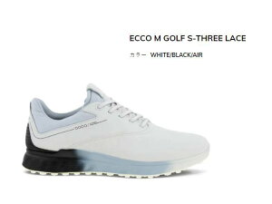 *106557yVizyYzyStV[YzGR[ GXEX[ ECCO M GOLF S-THREE LACE iԁF102944 J[F60613 WHITE/BLACK/AIRyw0zyp15z